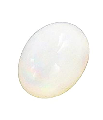 S Kumar Gems & Jewels 7.25 Ratti Certified Natural Original White Opal (Australian) Gemstone
